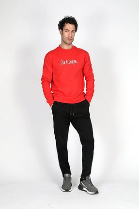سوئیشرت قرمز مردانه چاپی Lee Cooper - کد 853861247