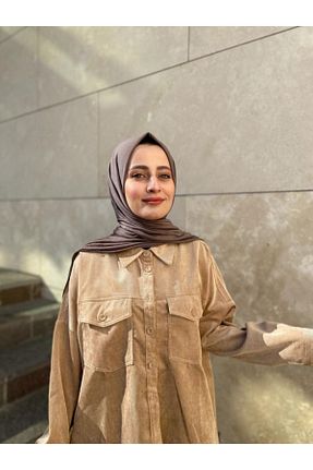 شال قهوه ای زنانه ویسکون Hürremist - کد 136304042