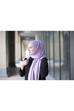 شال بنفش زنانه پنبه ای Quqqascarf - کد 48930080