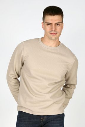 سوئیشرت بژ مردانه ساده Lee Cooper - کد 853862526