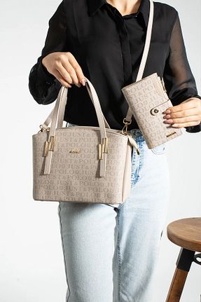 کیف دوشی طوسی زنانه چرم خالص Just Polo - کد 853877149