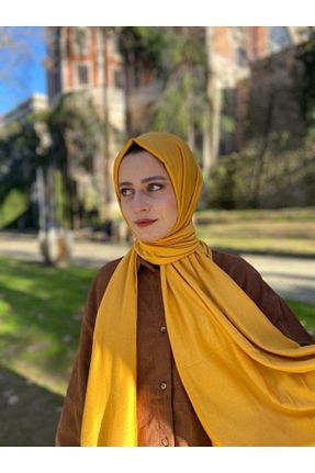 شال زرد زنانه ویسکون Hürremist - کد 136305381