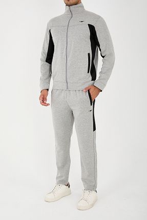 ست گرمکن طوسی مردانه پنبه ای 3MODA - کد 853894798