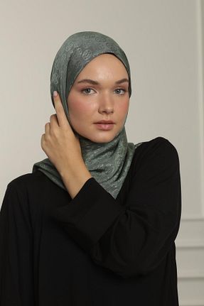 شال سبز زنانه ابریشم MAQ DESIGN - کد 853889953