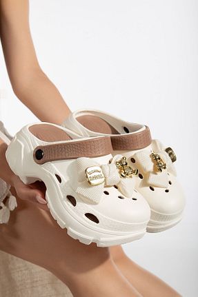 صندل بژ زنانه پاشنه پر PLN SHOES - کد 832205633