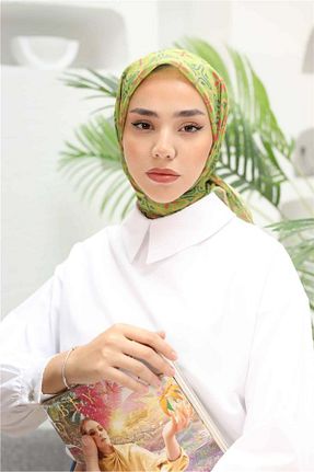 روسری سبز پنبه ای Silk Home - کد 853948738