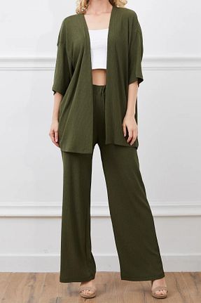ست بالاتنه و پائین تنه خاکی زنانه بافتنی trendalisse - کد 837089051