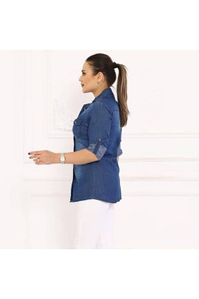 پیراهن آبی زنانه اسلیم فیت esmacamoda - کد 770153123