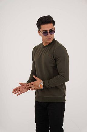 سوئیشرت خاکی مردانه İpliği Boyalı Est Estola - کد 853998748