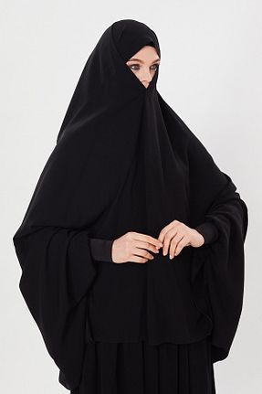 کلاه و ابایا مشکی زنانه پنبه ای gülmedine - کد 164164811