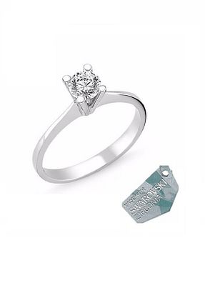 انگشتر نقره سفید زنانه کریستال Söğütlü Silver - کد 4745601