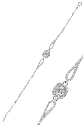 دستبند نقره سفید زنانه 925 عیار Söğütlü Silver - کد 144435282