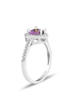 انگشتر نقره بنفش زنانه زیرکن Söğütlü Silver - کد 745218395