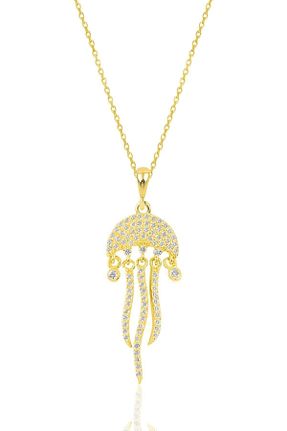 گردنبند نقره طلائی زنانه 925 عیار Söğütlü Silver - کد 672569695