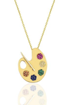 گردنبند نقره طلائی زنانه 925 عیار Söğütlü Silver - کد 852735446