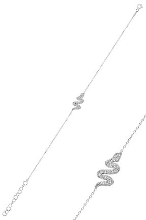دستبند نقره سفید زنانه 925 عیار Söğütlü Silver - کد 44078136