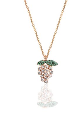 گردنبند نقره صورتی زنانه 925 عیار Söğütlü Silver - کد 41931859