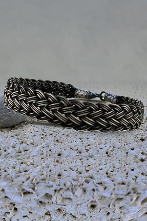 دستبند نقره مشکی مردانه 925 عیار Söğütlü Silver - کد 641980292