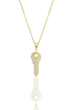 گردنبند نقره طلائی زنانه 925 عیار Söğütlü Silver - کد 374749699