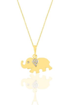 گردنبند نقره طلائی زنانه 925 عیار Söğütlü Silver - کد 133561613