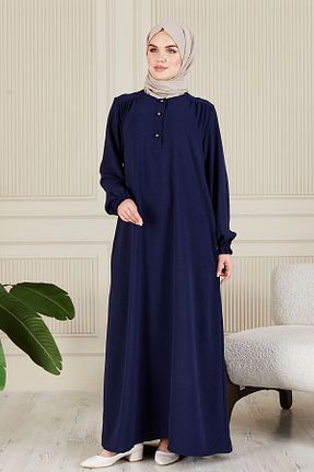 لباس حجاب سرمه ای زنانه رگولار fistan - کد 833593965