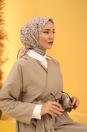 روسری زرشکی پنبه ای Silk Home - کد 854056480