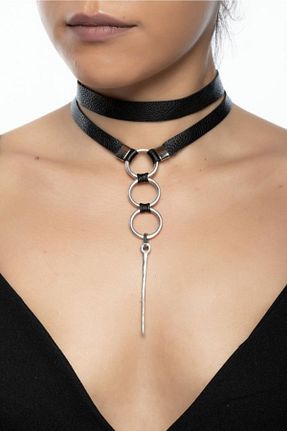 گردنبند جواهر فیروزه ای زنانه چرم DENİZ TASARIM - کد 126357144
