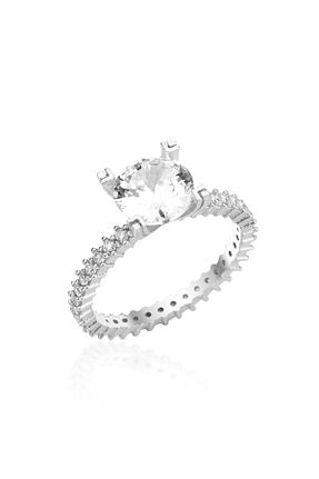 انگشتر نقره زنانه برلیان Söğütlü Silver - کد 833687500