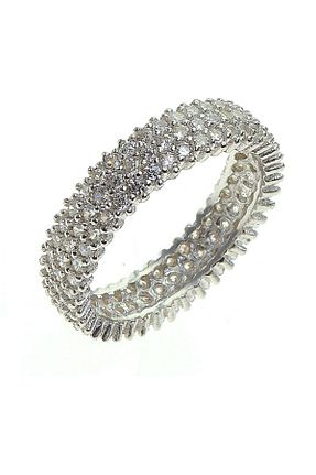 انگشتر نقره سفید زنانه زیرکن Söğütlü Silver - کد 4370396