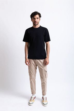 تیشرت مشکی مردانه رگولار UNIQVIBE - کد 784230340