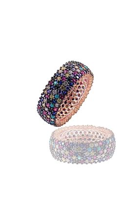 انگشتر نقره صورتی زنانه زیرکن Söğütlü Silver - کد 5938406