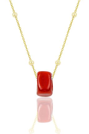 گردنبند نقره طلائی زنانه 925 عیار Söğütlü Silver - کد 7158168