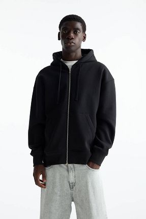 سوئیشرت مشکی مردانه ساده Pull & Bear - کد 854037583