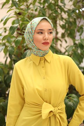 روسری فیروزه ای پنبه ای Silk Home - کد 854058127