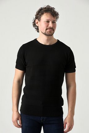 تیشرت مشکی مردانه اسلیم فیت F&K - کد 814853875