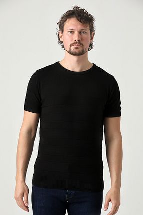 تیشرت مشکی مردانه اسلیم فیت F&K - کد 814853875