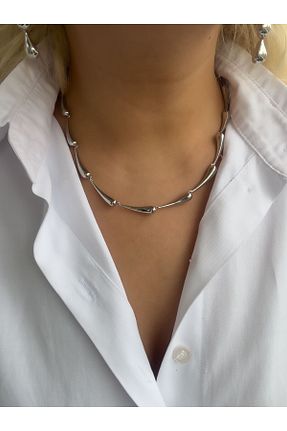 گردنبند استیل ( فولاد ) زنانه استیل ضد زنگ Hicrans Takı - کد 854078807
