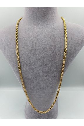 گردنبند استیل ( فولاد ) طلائی زنانه استیل (فولاد) stainless steel - کد 460871110