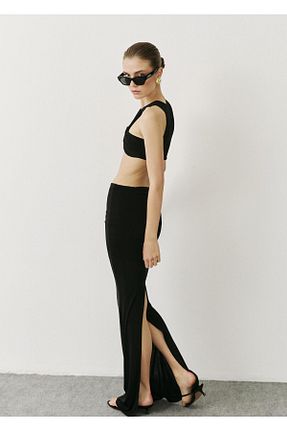 ست بالاتنه و پائین تنه مشکی زنانه بافتنی Serica Moda - کد 844143113