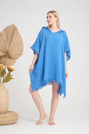 لباس ساحلی سرمه ای زنانه %100 پنبه COTTOWOO - کد 837080923