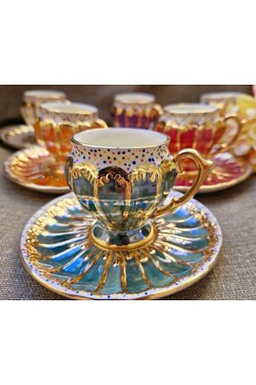 فنجان قهوه رنگی 6 نفره Handmade - کد 854138899