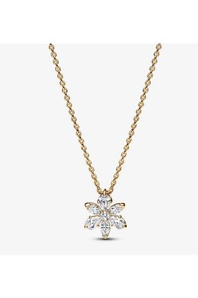 گردنبند نقره طلائی زنانه 925 عیار POSEİDONS JEWELLERY - کد 836510644
