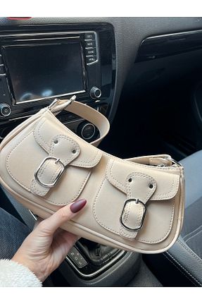 کیف دوشی بژ زنانه چرم مصنوعی LARMİNACO - کد 816225921