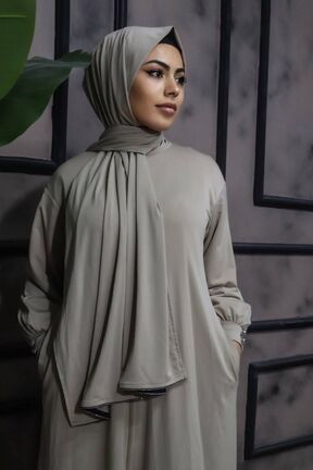 کلاه و ابایا قهوه ای زنانه بافتنی SAYRA - کد 818270763