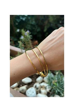 دستبند استیل (فولاد) طلائی زنانه استیل (فولاد) ELAR - کد 849411062
