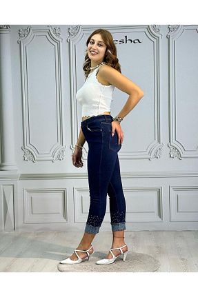 شلوار آبی زنانه بافتنی BONİTA - کد 802553793