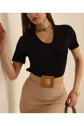 بلوز مشکی زنانه ساده Hazinedan - کد 854216776