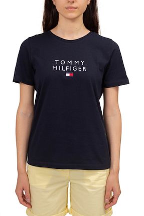تیشرت اسپرت سرمه ای زنانه رگولار Tommy Hilfiger - کد 854226637