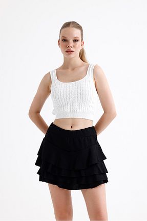 دامن مشکی زنانه لیکرا FUWEAR - کد 854368330