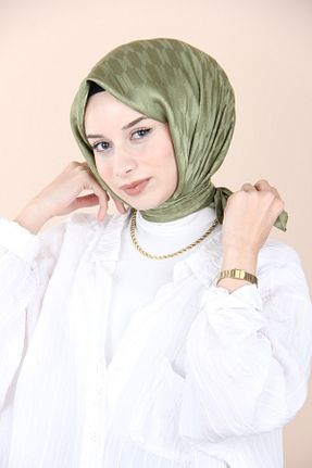 روسری خاکی پلی استر Emproyal - کد 854396143